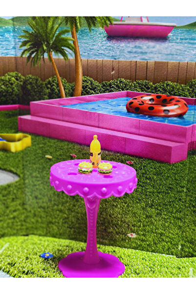 LavinTheMavi Minyatür Oyuncak Hamburger ve İçecek Seti - 3 Parça