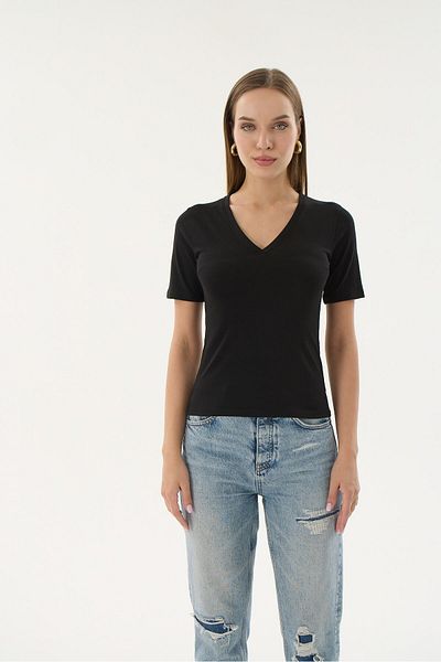Sevim 16280 MODAL T-SHIRT ΜΕ V ΛΑΙΜΟ