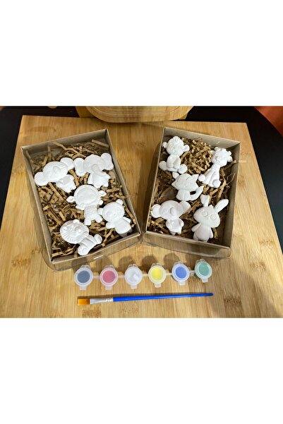 Can Tasarım Evi مجموعة من 10 لوحات حجرية على شكل حيوانات لتنمية الأطفال، مجمو...