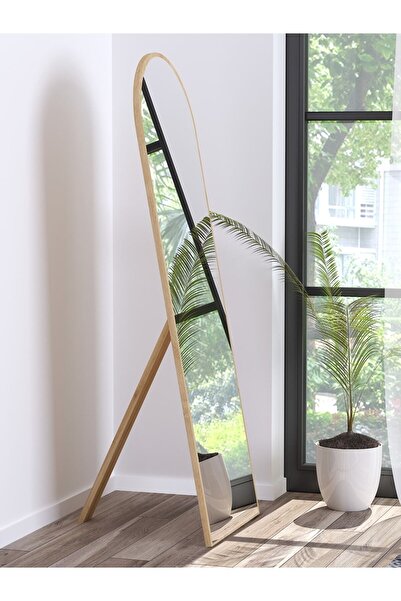 nysamo Safir Meşe Antre Koridor Konsol Duvar Salon Banyo Wc Ofis Yatak Odası Boy Ayna 40 x 120 cm