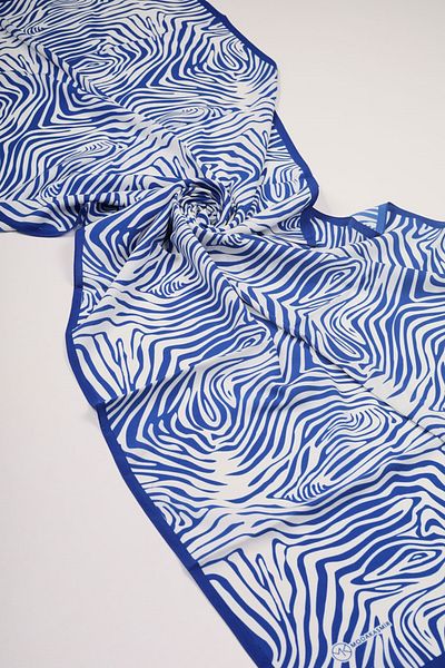 Modakaşmir Fashion Cashmere Blue Series Medina Silk Shawl - Pattern-01 - Color-06