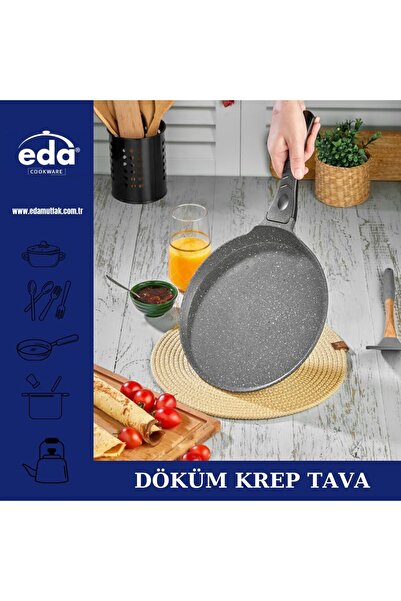 Eda 26 Cm Döküm Granit Kaplama Krep Tavası