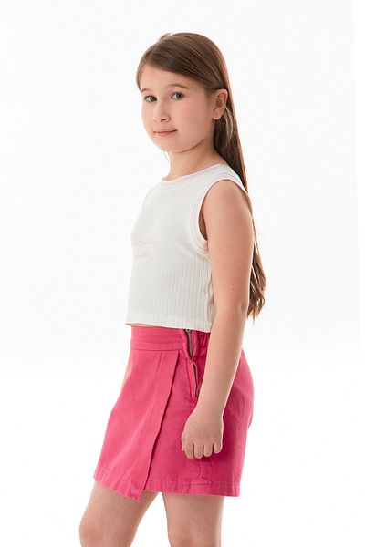 Fulla Moda Ribbed Text Printed Halter Neck Girl's Bodysuit