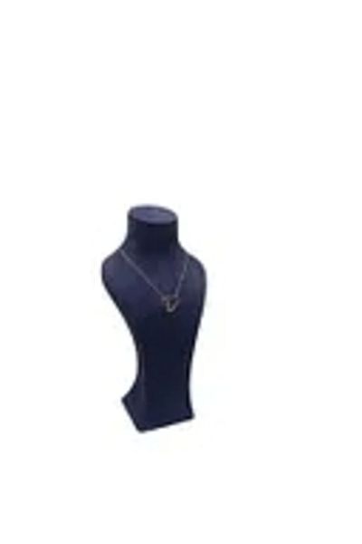 MeGass Dekor Domestic Production Luxury Model Geranium Fabric Navy Blue Color Length 28cm Necklace Jewelry Display Mannequin