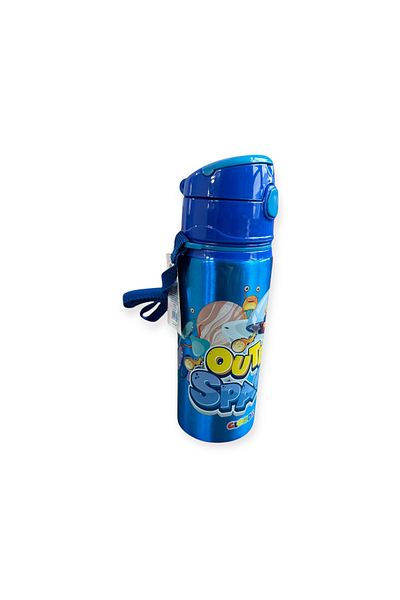 Polin Aluminum Metal Flask with Straw 600ml