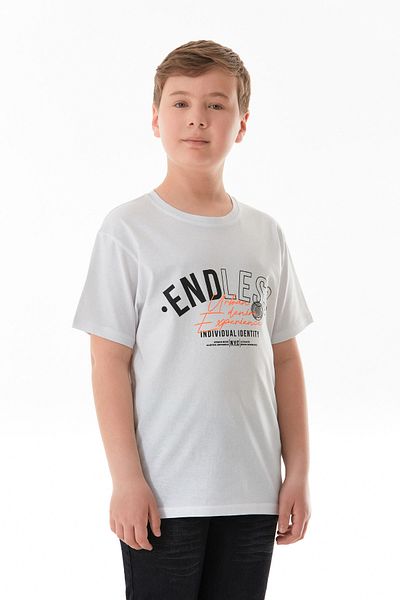 Fulla Moda Endless Text Printed Boy's T-Shirt