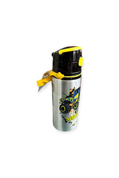 Polin Aluminum Metal Flask with Straw 600ml