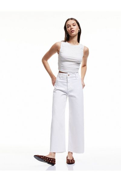 Koton White Women's Jean Pants 5Sal40007Mw