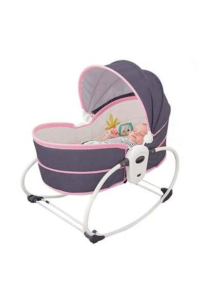 BabyCara سرير أطفال مريح متعدد الوظائف 5 في 1 مع إضاءة جذابة ولعبة موسيقية