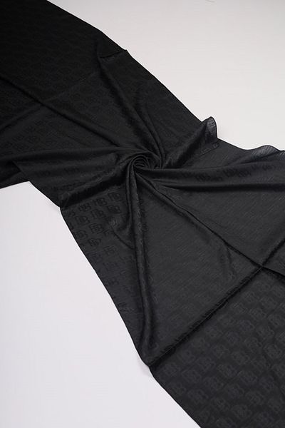 Belli Fresh Monogram Şal - Desen-02 - Μαύρο