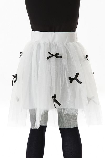 Fulla Moda Elastic Waist and Bow 23 April Girl's Tuu Skirt