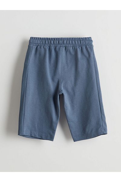 LC Waikiki Pantaloni scurți pentru băieți cu etichetă din țesătură de bumbac cu 2 fire standard