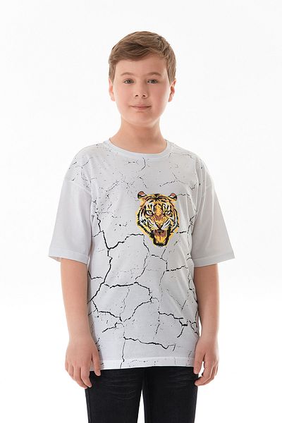 Fulla Moda Tricou pentru băiat cu imprimeu tigru