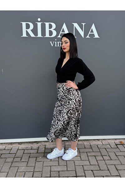 Bigdart Шарена сатенена пола 8031