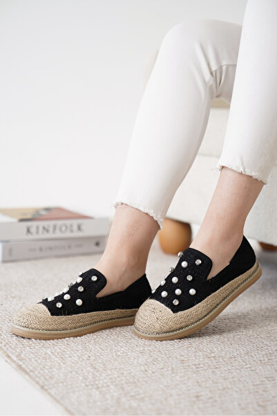 Cananın Pabuçları FLS 009-06 DANTEL DETAYLI TAŞLI BABET