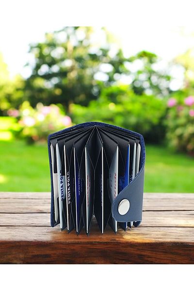 KUVARK Accordion Card Holder - Wallet |   Genuine Cowhide |   Handmade