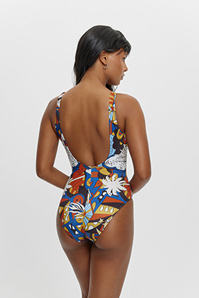 Louren M12040 V-Neck Thickened Swimsuit