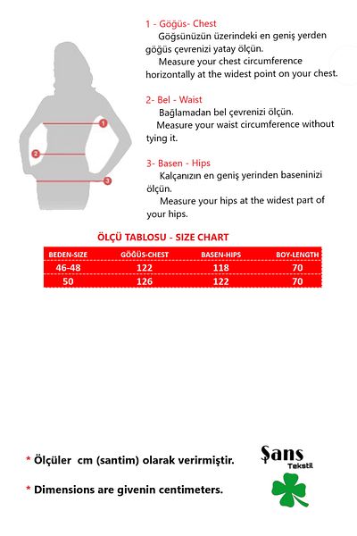 Şans Large Size Women's Tunic, Cat Figure and Stone Detail 2 Color 65N38945