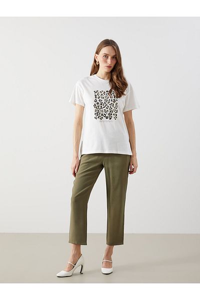 LC Waikiki Lcwaikiki Classic Elastic Waist Loose Fit Women's Trousers