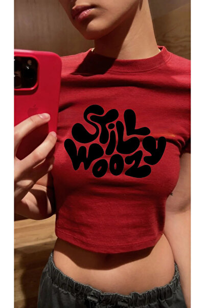 Bravebell Red Style Woozy Model Women's Crop Body T-Shirt