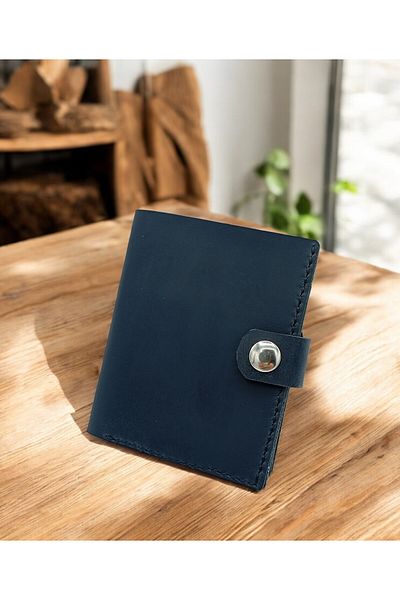 KUVARK Multi-Compartment Transparent Compartment Wallet - Business Card Holder |   Genuine Cowhide |   Handmade