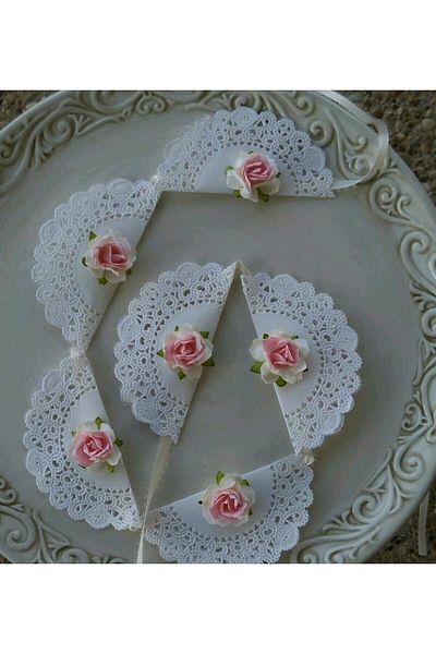 Dolphin Coaster with Lace Pattern, 11.5 cm 50's