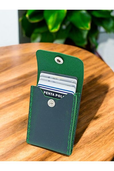 KUVARK Vertical Model Box - Card Holder Genuine Calf Leather Handmade