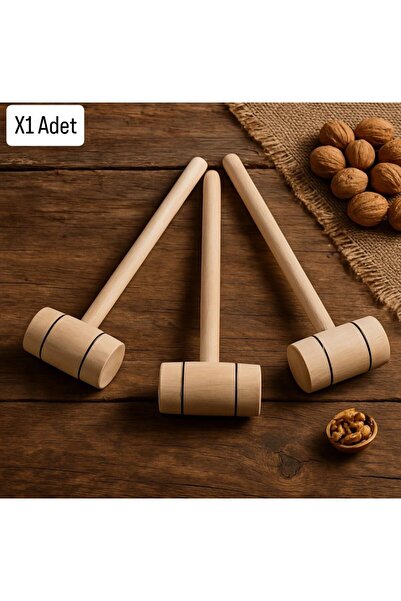 Metler Elmas Pinyata Çikolata Tokmağı Ahşap Tokmak Et Dövme Zeytin Dövme Ceviz Dövme Tokmağı 1 Adet