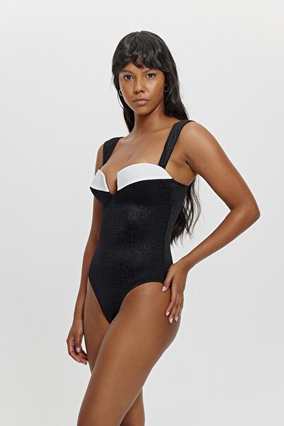 Louren M12046 KAPLI DEKOLTELİ MAYO