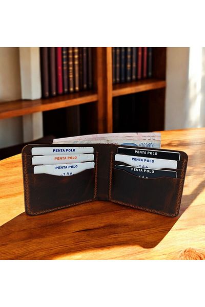 KUVARK Vertical Model Classic Wallet |   Genuine Cowhide |   Handmade