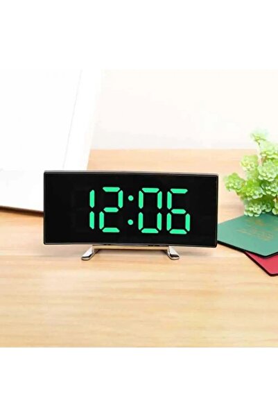 MDS Oval Masa Saati Dijital Alarm Termometre Led Ekranlı Erteleme Fonksiyonlu...