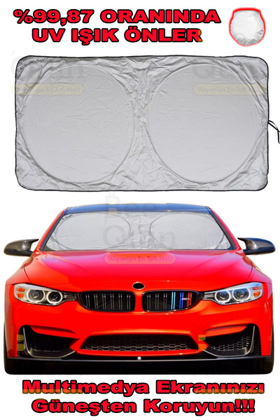 BeeQuin Parasolar pentru mașină, perdea pentru parbriz, parasolar pentru autovehicul, umbrire pliabilă