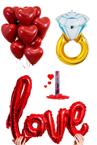 Baloncu Dede الحب القلب بالون الدائري القلب الأحمر بالون الهيليوم النثار بالو...