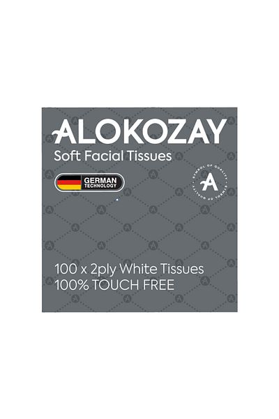 Alokozay Square Boutique Soft Facial Tissues (ASSORTED COLOUR BOXES) - 100 Sheets X 2 Ply X 5 Boxes