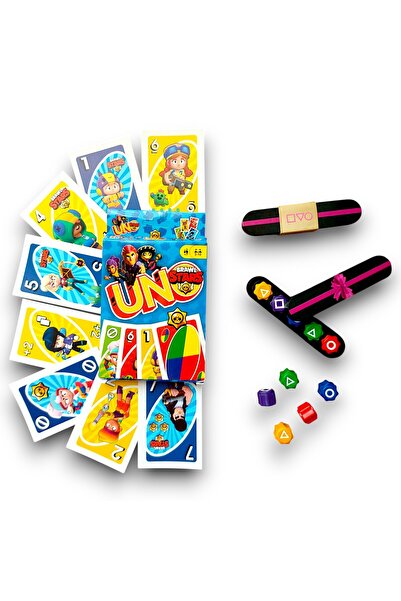 toyzross UNO BRAWL STARS-SQUİD GAME 5 TAŞ OYUNU KUTULU MODEL 2 Lİ SET