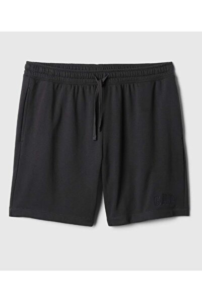 GAP V-Frch Ft Herıtage Logo Short Havlu Kumaş Şort Erkek Şort SİYAH