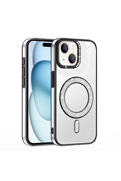 m.tk moveteck İphone 15 Kılıf Kamera Çıkıntılı Parlak Şeffaf Magsafe Kenarlar...