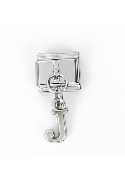 yfhobi Çelik İtalyan Bileklik Charmı, 1 Adet Paslanmaz Çelik Kulplu Harf Char...