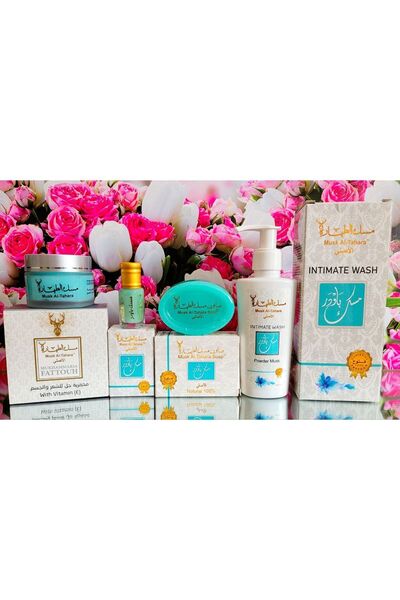 MUSK AL TAHARA Powder misk İntim Bakım 130ml + Sabun 50g + Misk 6ml + Mukhmar...