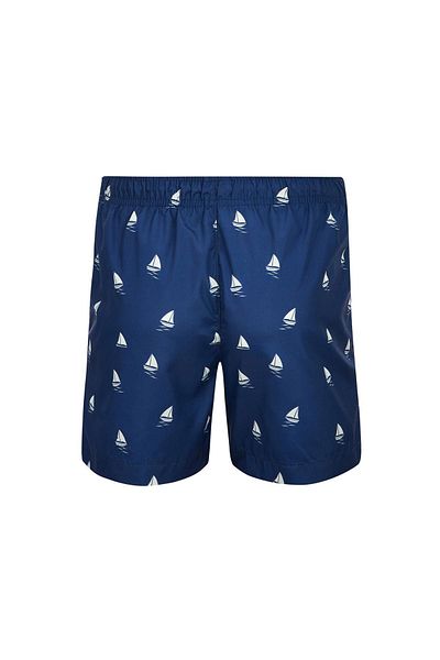 REMSA Ανδρικό σορτς πισίνας με μοτίβο Brıty S269 Dark Navy Blue