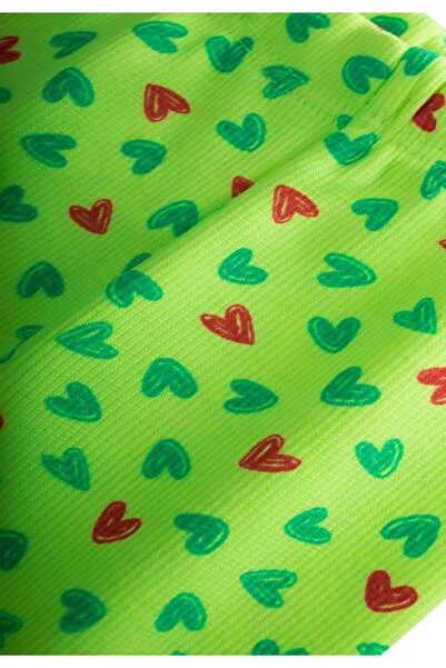 Cigit Κοριτσίστικο καλσόν Neon Seasonal 0-5 Years Green Heart