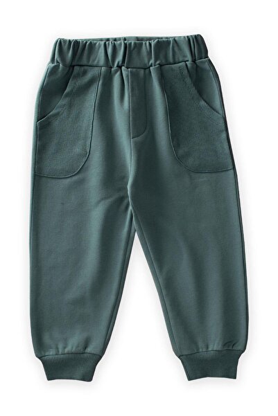 Cigit Corded Pocketed Tracksuit 2-9 Years Green