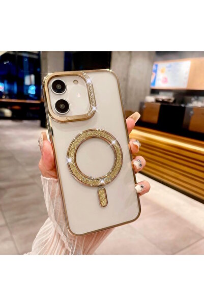 m.tk moveteck İphone 11 Kılıf Kamera Çıkıntılı Parlak Şeffaf Magsafe Kenarlar...