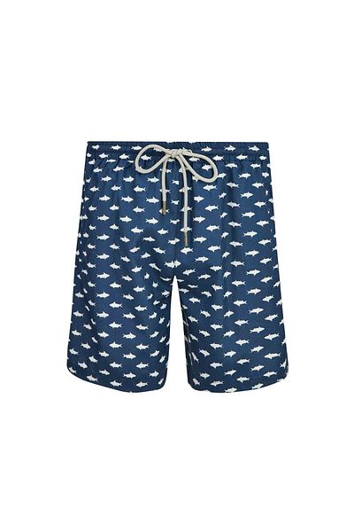 REMSA Ανδρικό σορτς πισίνας με σχέδιο Jay S278 Dark Navy Blue
