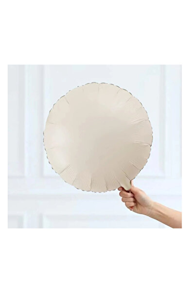 kidspartim بالون فويل دائري بلون كريمي 18 بوصة