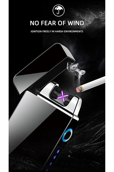 crkshopping Usb Şarjlı Alevsiz Çakmak CRK Shopping