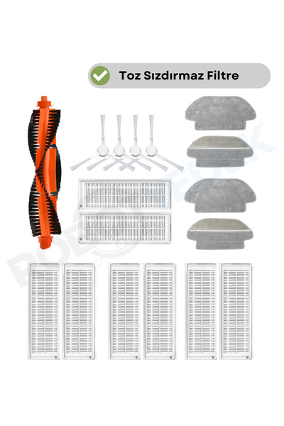 robotyedek Xiaomi Mop Pro Styj02ym - alb, compatibil cu 17 piese de perie de ...