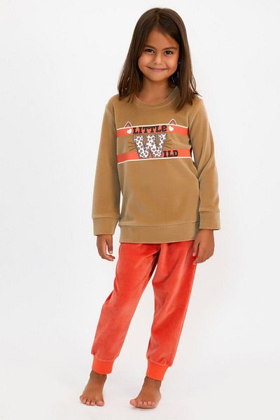 ROLY POLY Rolypoly Little Wild Camel Κοριτσίστικη βελούδινη φόρμα Tyc 00206153381