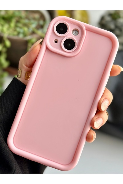 Go Aksesuar Iphone 13 VE 14 Uyumlu Darbe Önleyici Mat Lansman Silikon Kılıf