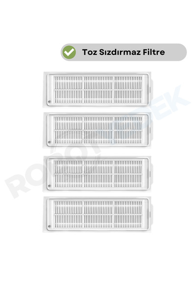 robotyedek Xiaomi Mop Pro Styj02ym - أسود، متوافق مع 4 قطع فلتر Hepa بديل